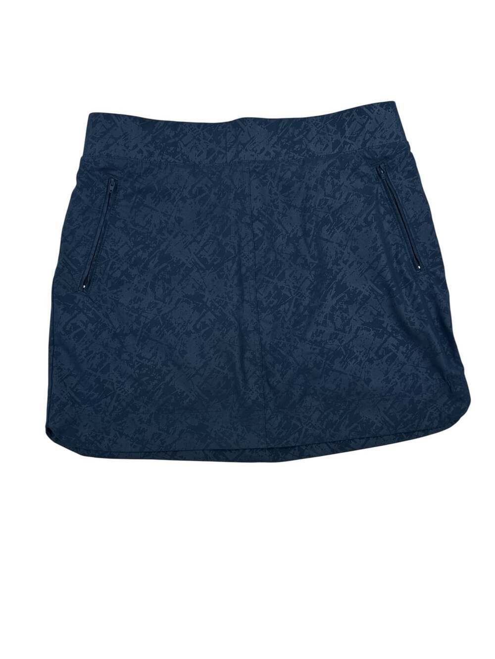 Orvis Women's Medium Embossed Pull-On Travel Skort in Shattered Navy Blue